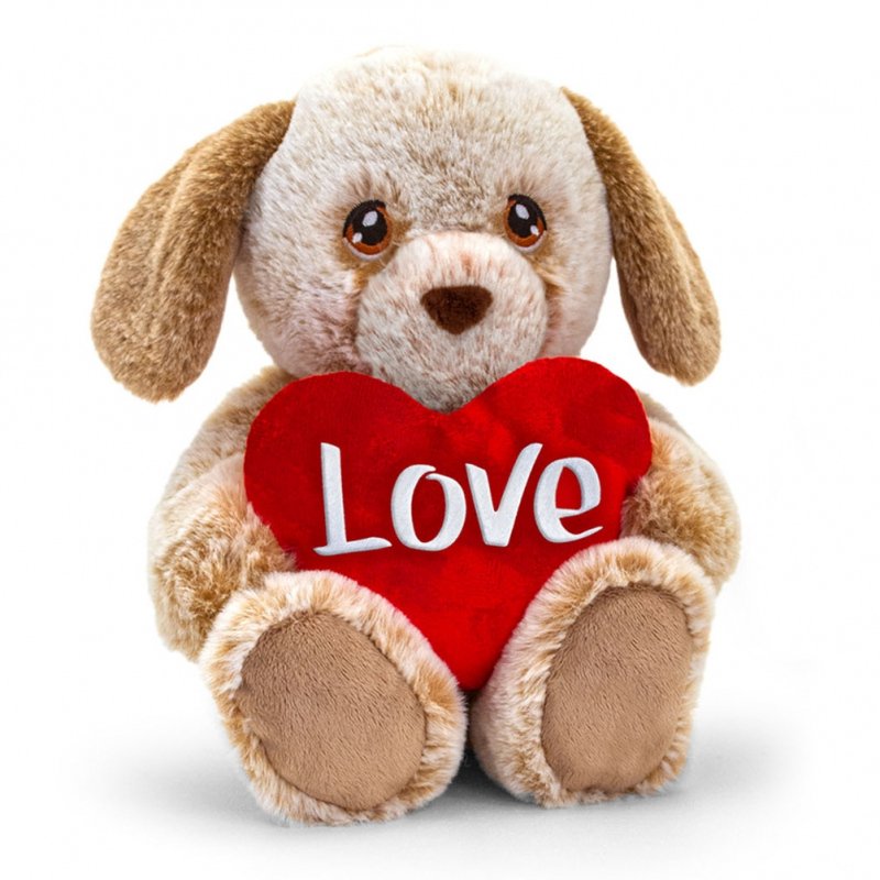 Keeleco Friends with Heart Dog - 25cm - by Keel Toys